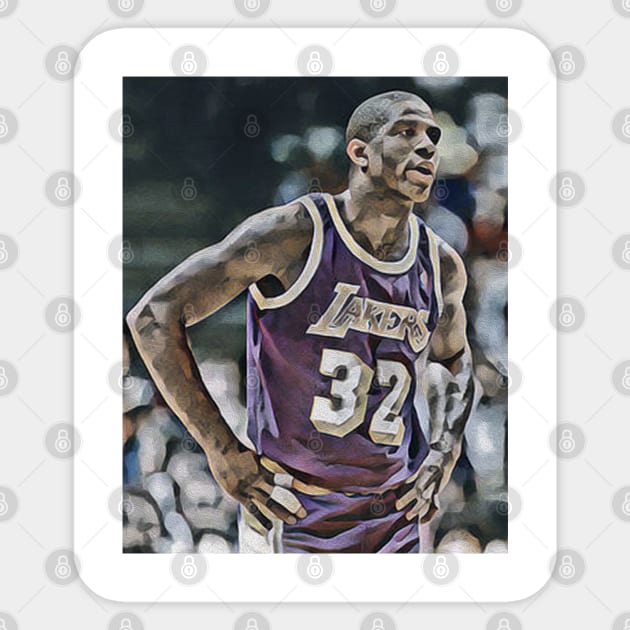 magic johnson Sticker by sepuloh